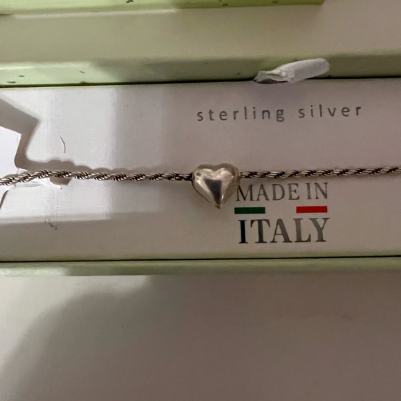 Sterling Silver Heart Necklace and Bracelet Set - Picture 4 of 11